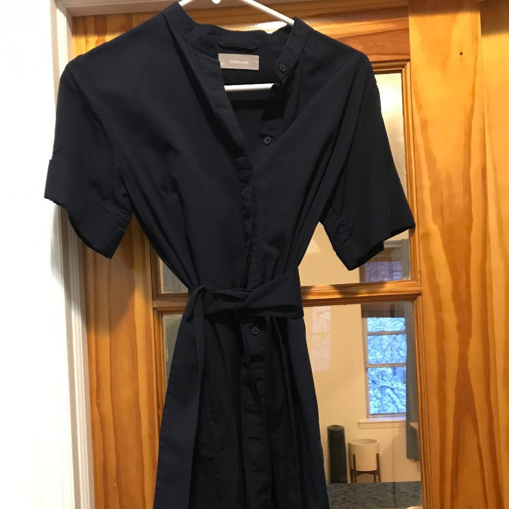 Everlane Navy Belted Shift Dress - Size 0
